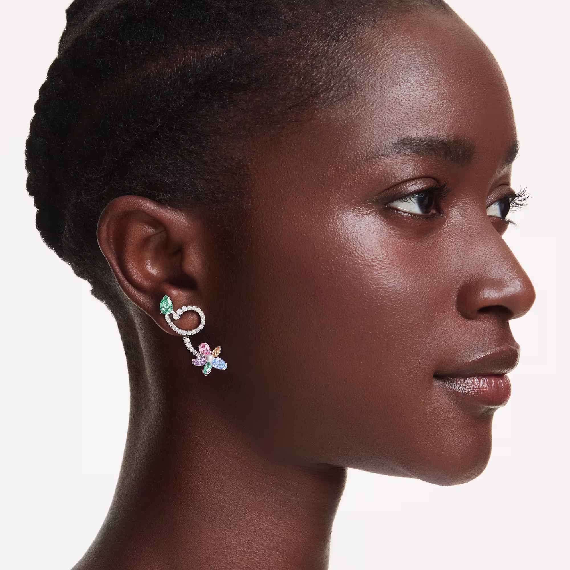 Ariana Grande x Swarovski drop earrings with ear jacket